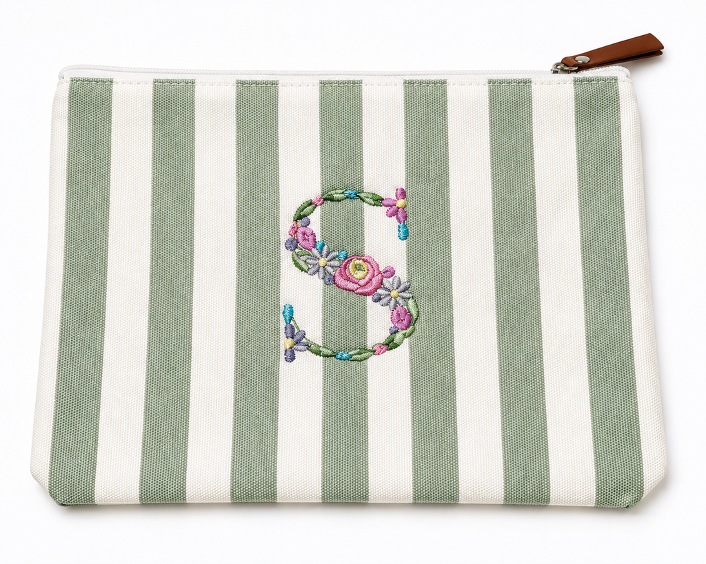 Personalized Embroidered Zipper Pouches