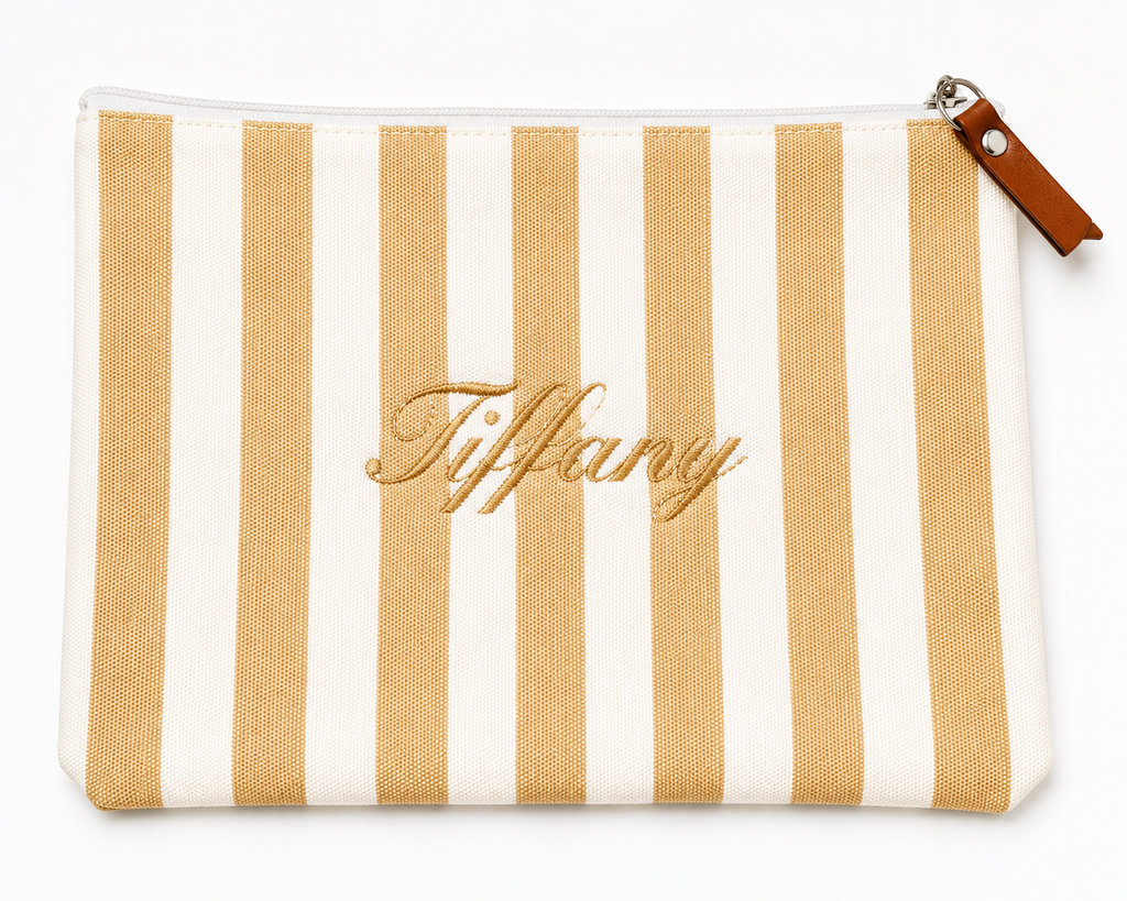 Personalized Embroidered Zipper Pouches